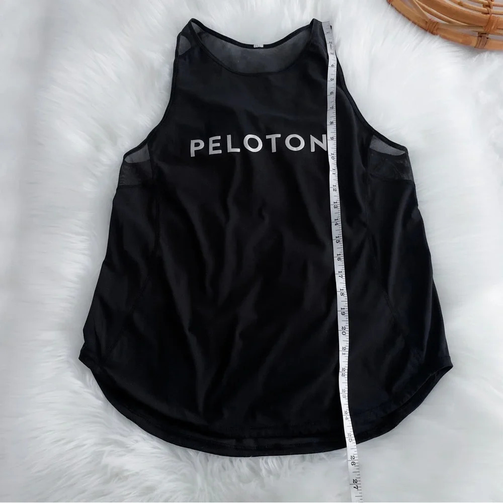 Lululemon Peloton Sculpt Tank Top Black Mesh Sleeveless - Picture 8 of 9